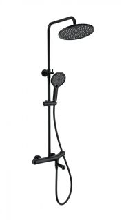 Душевая стойка Wonzon & Woghand T-1000 WW-B3057-A-MB с термостатом чёрный матовый